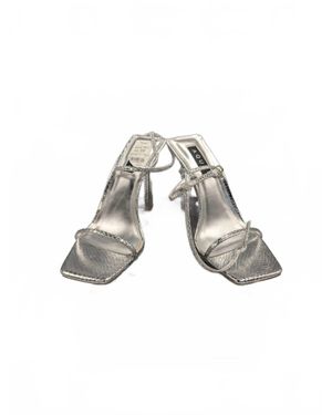 Aqua Jasmin Snake Sandals - White