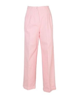A.P.C. High-Rise Wide-Leg Pants With Permanent Creases - Pink