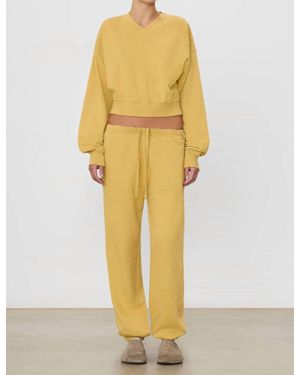 ÉTERNE Boyfriend Pocket Sweatpants - Yellow