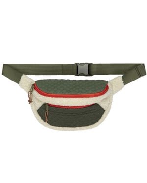 Closed Plush Colorblock Hip-Pack - Green