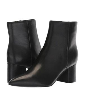 Marc Fisher Jarli Boots Leather Pointed Toe Ankle Bootie Rhs6707 - Black