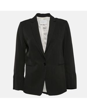 Sandro Gabardine Single Breasted Blazer - Black