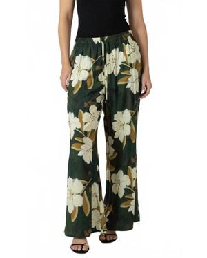 Dex Wide Leg Flowy Pants - Green