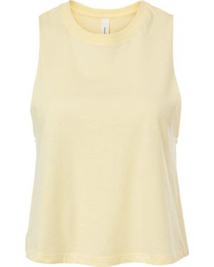 Bella Canvas Racerback Crop Tank - Yellow