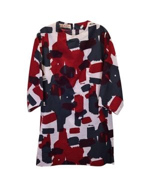 Marni Abstract-Print Mini Dress - Red
