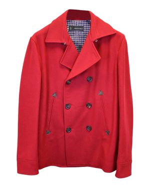 DSquared² Double-Breasted Coat - Red