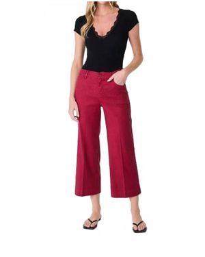 Level 99 Annabelle Crop Wide Leg Pants - Red