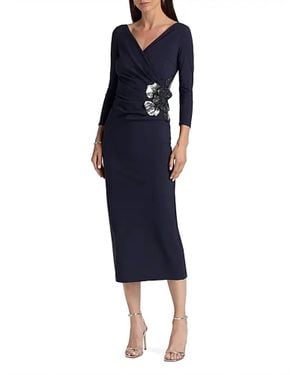 Chiara Boni Onori Sequined Floral Cocktail Dress - Blue