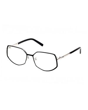 MCM Eyeglasses Geometric Full Rim, Matte Frame And Clear Demo Lenses Lens Mw5015-H002 - Metallic