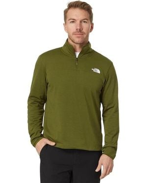 The North Face Cedar Trail Grid Jacket Forest Fleece 1/4 Zip Ddr044 - Green