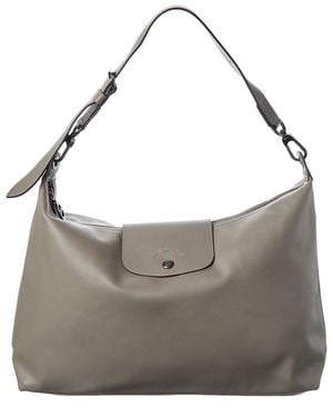 Longchamp Le Pliage Xtra Xl Leather Hobo Bag - Gray