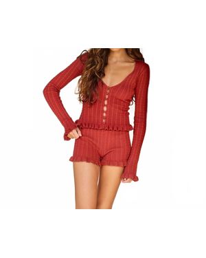 Runway Aurora Knit Pull-On Short - Red