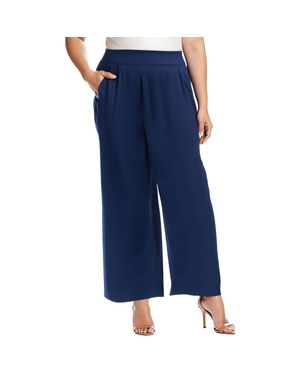 Jessica Simpson Plus Winnie Solid Pull On Wide Leg Pants - Yellow