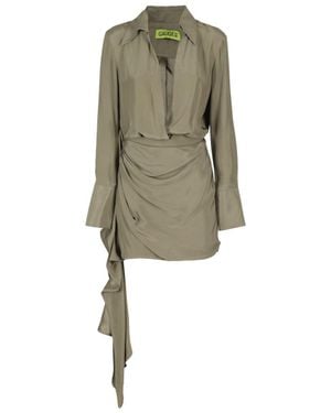 GAUGE81 Silk Mini Dress With Gravia Pattern - Green
