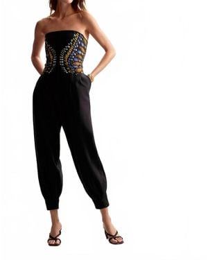 Desigual Bandeau Neckline Long Jumpsuit - Black