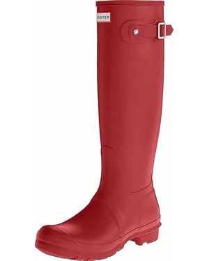 HUNTER Original Tall Snow Rain Waterproof Boots - Red
