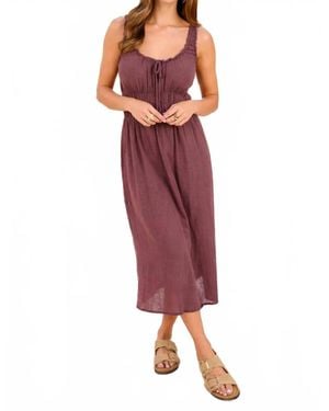 Sadie & Sage So Cal Sleeveless Midi Dress - Red