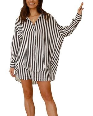DELI S 2Pc Shirt & Short Set - White