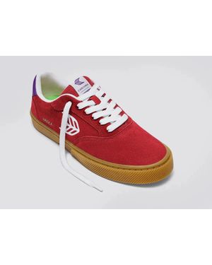 CARIUMA Naioca Sneakers Suede Low Top Skateboard Shoes Gal1794 - Red