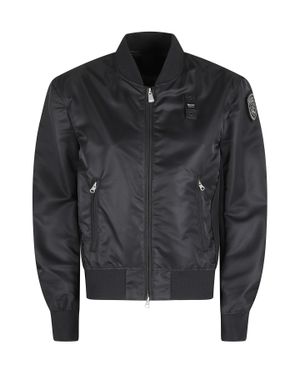 Blauer Laurie Ribbed Elastic Trim Polyamide Bomber Jacket - Black