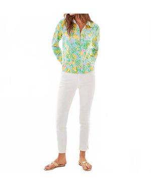 Lilly Pulitzer Eleni Upf 50+ Pullover Top - Green