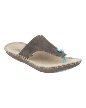 Tamarindo Leather Softbed Beachcomber Sandal - Gray