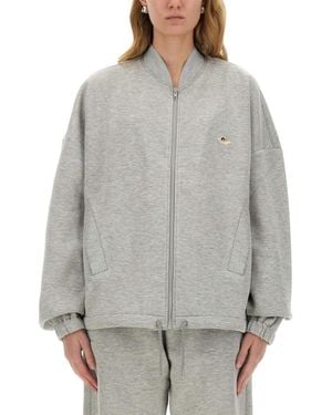 Fiorucci Angel" Zippered Sweatshirt - Gray