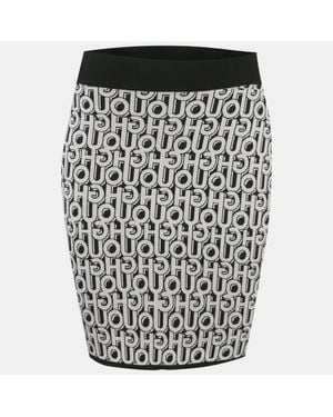 BOSS Hugo By Hugo Boss Logo Intarsia Knit Mini Skirt - Black