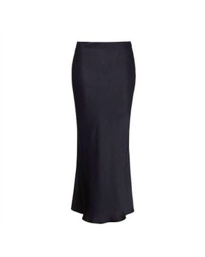 BURGESS SWEATERS Hadley Satin Skirt - Black