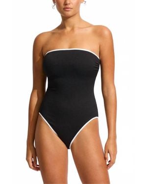 Seafolly Dd Bandeau Strapless One-Piece Swimsuit - Black