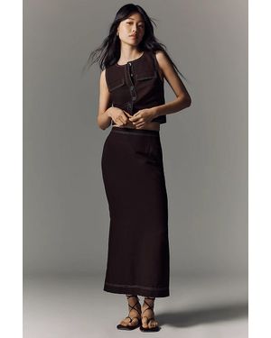 ALIGNE Mia Linen Maxi Skirt - Black