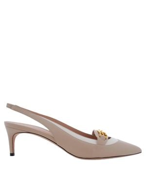 Bally Dianet 55 Leather Slingback Pumps - Brown