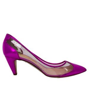 Rupert Sanderson 60Mm Mesh-Detail Pointed-Toe Pumps - Pink