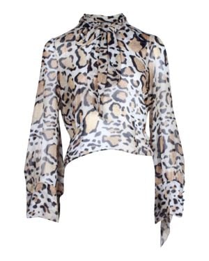 Petar Petrov Leopard-Print Top - White