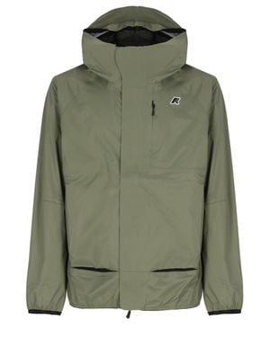 K-Way Army Roche Hooded Jacket - Green
