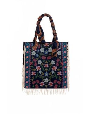 Agua Bendita Rania Fiore Tote Bag - Blue
