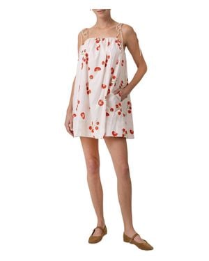 Line & Dot Bellissimo Tie Strap Dress - Red