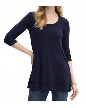 Joseph Ribkoff 3/4 Sleeve Tunic Top - Blue