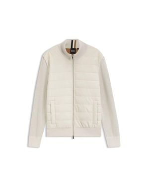 BOSS Padded-Front Jacket - Natural