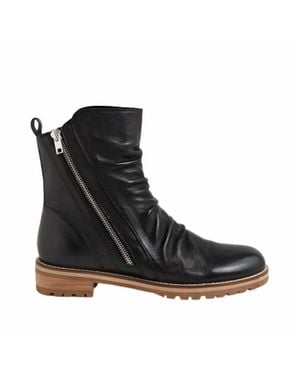 Ziera Madoc Leather Ankle Boots - Black