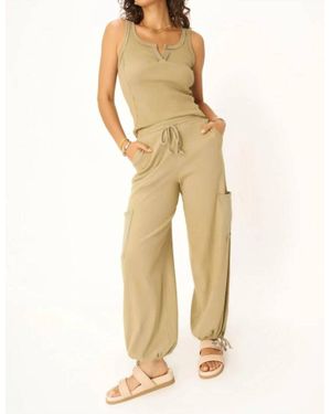 Project Social T Reilley Rib Parachute Pants - Natural