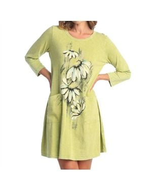 Jess & Jane Lucy Mineral Washed Cotton Dress - Yellow