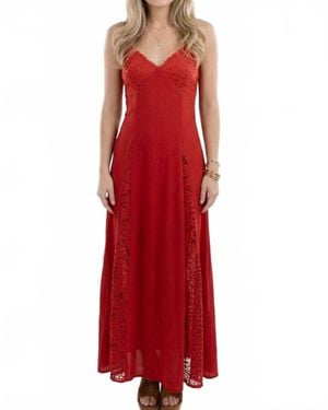 SOFIA The Label Maxi Crochet Dress - Red