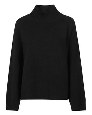 Be You Cropped Ribbed Turtleneck Sweater - Black