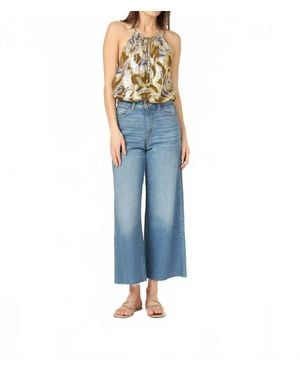 Omika Catalina Halter Blouse - Blue