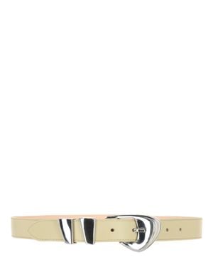 BY FAR Moore Leather Belt - Natural