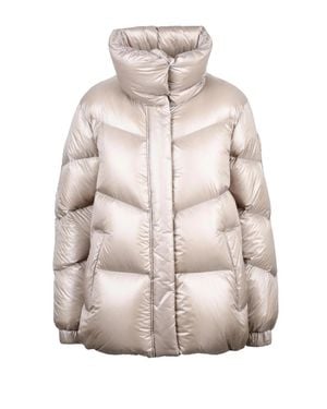 Woolrich Taupe Aliquippa Glossy Polyamide Down Jacket - Natural