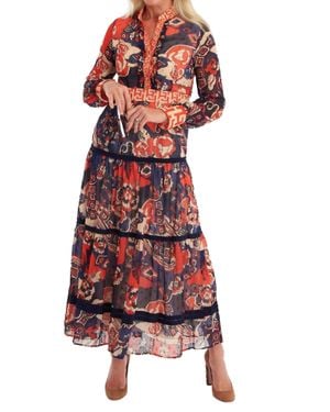 CK BRADLEY Annabelle Long Sleeve Dress - Red