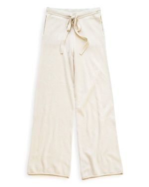 Lingua Franca Cashmere Wide Leg Pant - White
