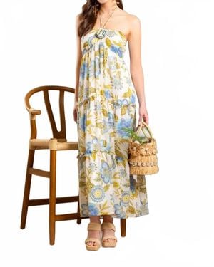 Trend:Notes Beach Foam Floral Maxi Dress - Metallic